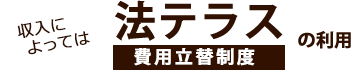 収入によっては法テラス（費用立替制度）の利用